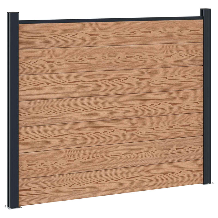 Panou de Gardă 8 pcs WPC și Aluminiu Maro - WALTI WALTI