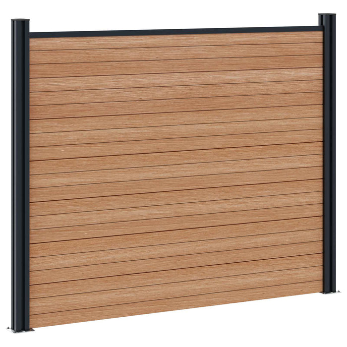 Panou de Gardă 8 pcs WPC și Aluminiu Maro - WALTI WALTI