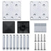 Panou de Gardă 2 pcs WPC și Aluminiu Gri - WALTI WALTI