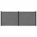 Panou de Gardă 2 pcs WPC și Aluminiu Gri - WALTI WALTI