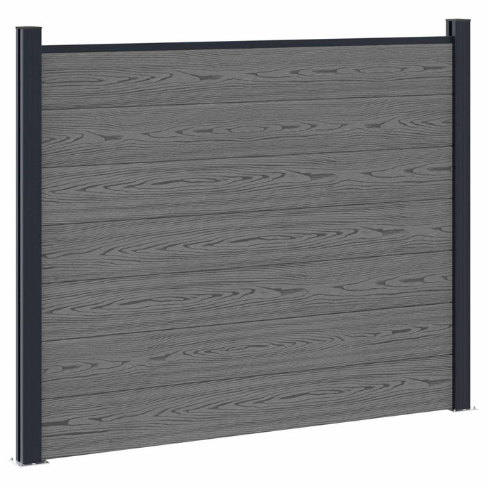 Panou de Gardă 2 pcs WPC și Aluminiu Gri - WALTI WALTI