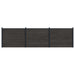 Panou de Gardă 3 pcs WPC și Aluminiu Negru - WALTI WALTI