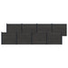 Panou de Gardă 8 pcs WPC și Aluminiu Negru - WALTI WALTI