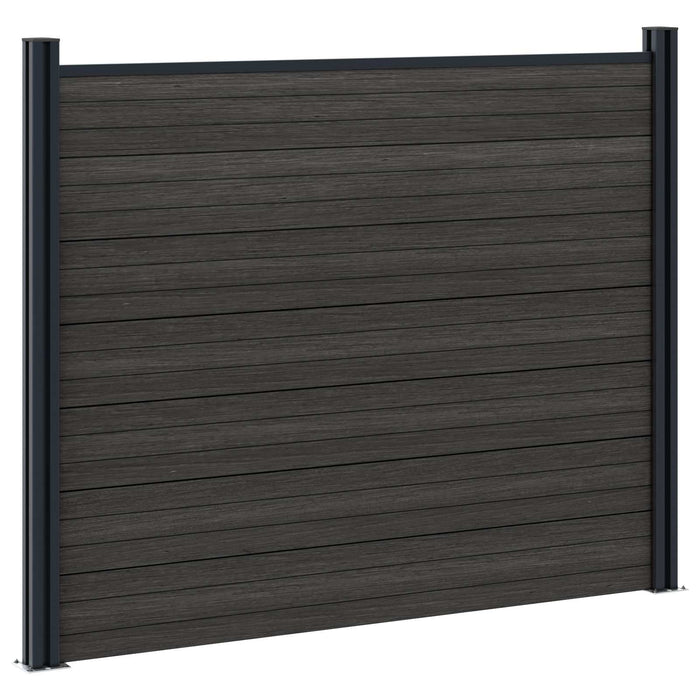 Panou de Gardă 10 pcs WPC și Aluminiu Negru - WALTI WALTI