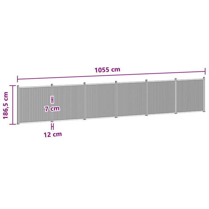 Panou de Gardă 6 pcs WPC și Aluminiu Negru - WALTI WALTI