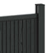 Panou de Gardă 8 pcs WPC și Aluminiu Negru - WALTI WALTI