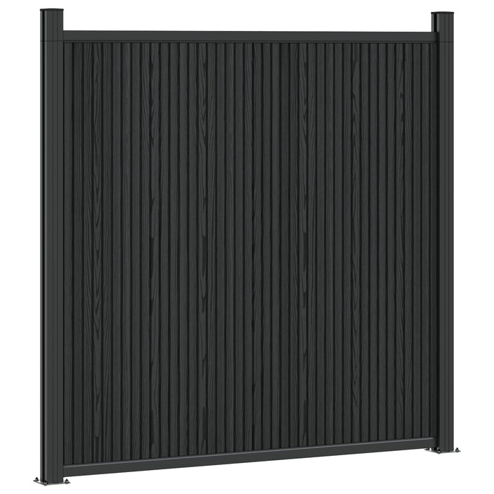 Panou de Gardă 8 pcs WPC și Aluminiu Negru - WALTI WALTI