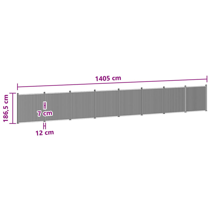 Panou de Gardă 8 pcs WPC și Aluminiu Negru - WALTI WALTI