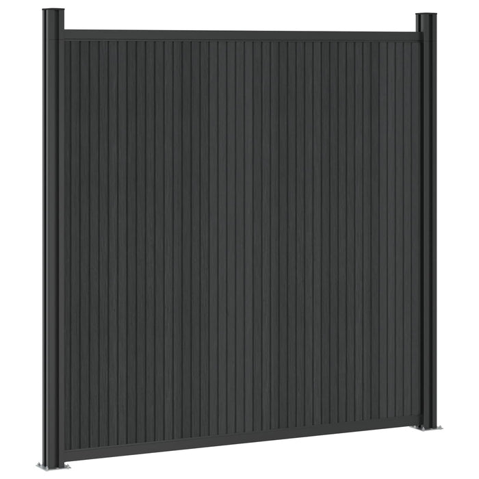 Panou de Gardă 9 pcs WPC și Aluminiu Negru - WALTI WALTI