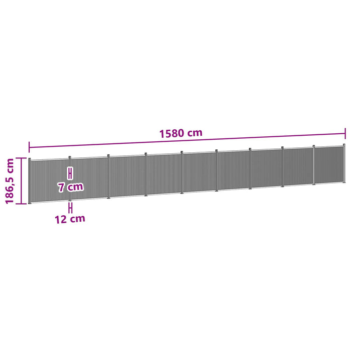 Panou de Gardă 9 pcs WPC și Aluminiu Negru - WALTI WALTI