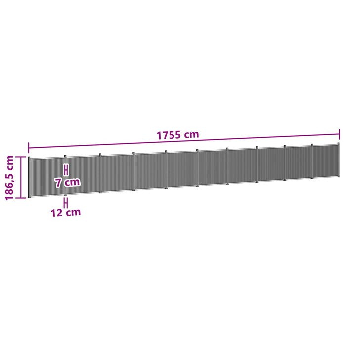 Panou de Gardă 10 pcs WPC și Aluminiu Negru - WALTI WALTI