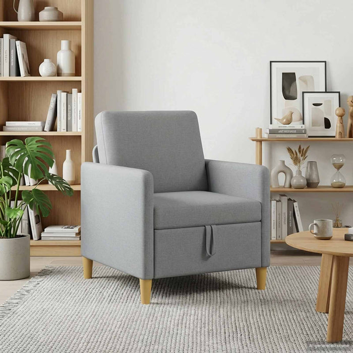 Sofa cu Spațiu de Depozitare Gri deschis 72 x 78 x 87 cm - WALTI WALTI