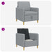 Sofa cu Spațiu de Depozitare Gri deschis 72 x 78 x 87 cm - WALTI WALTI