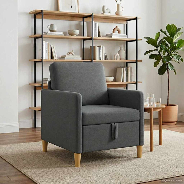 Sofa cu Spațiu de Depozitare Gri închis 72 x 78 x 87 cm - WALTI WALTI