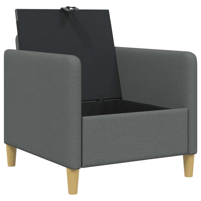 Sofa cu Spațiu de Depozitare Gri închis 72 x 78 x 87 cm - WALTI WALTI