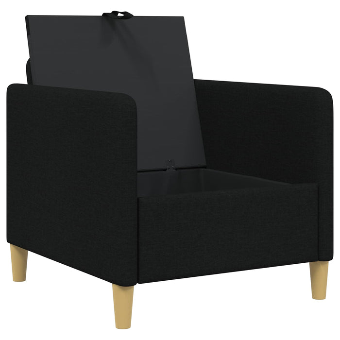 Sofa cu Spațiu de Depozitare Negru 72 x 78 x 87 cm Poliester - WALTI WALTI