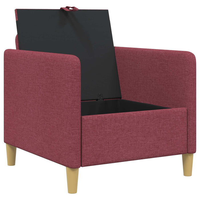 Sofa cu Spațiu de Depozitare Roșu Vin 72 x 78 x 87 cm Poliester - WALTI WALTI