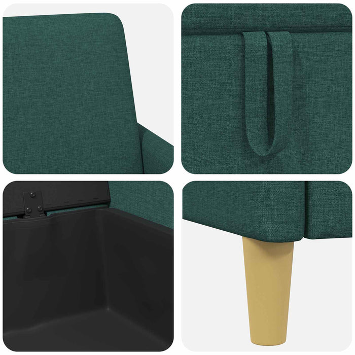 Sofa cu Spațiu de Depozitare Verde închis 72 x 78 x 87 cm - WALTI WALTI