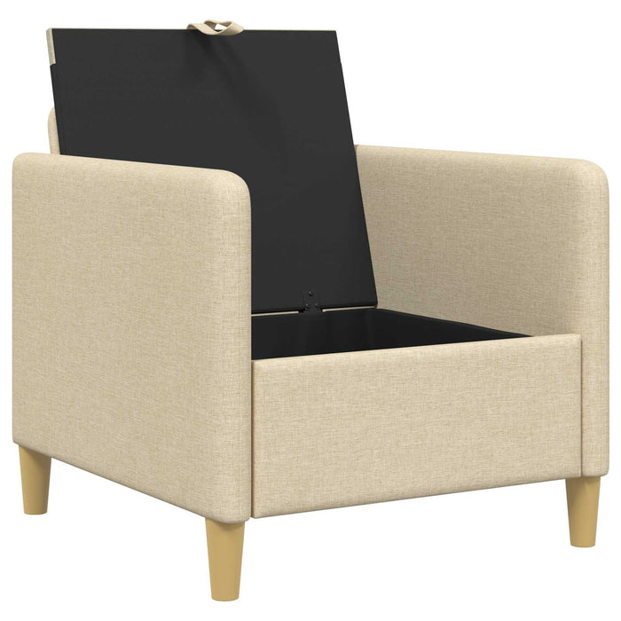 Sofa cu Spațiu de Depozitare Crem 72 x 78 x 87 cm Poliester - WALTI WALTI