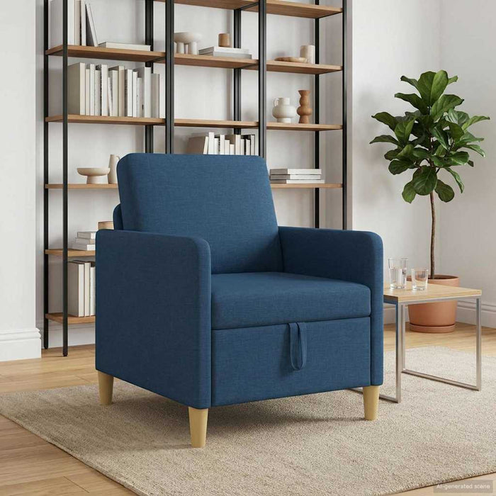 Sofa cu Spațiu de Depozitare albastru 72 x 78 x 87 cm Poliester - WALTI WALTI