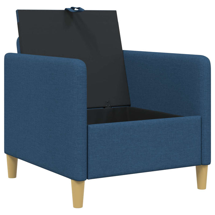 Sofa cu Spațiu de Depozitare albastru 72 x 78 x 87 cm Poliester - WALTI WALTI