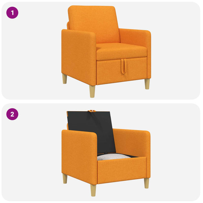 Sofa cu Spațiu de Depozitare Galben Întunecat 72 x 78 x 87 cm WALTI