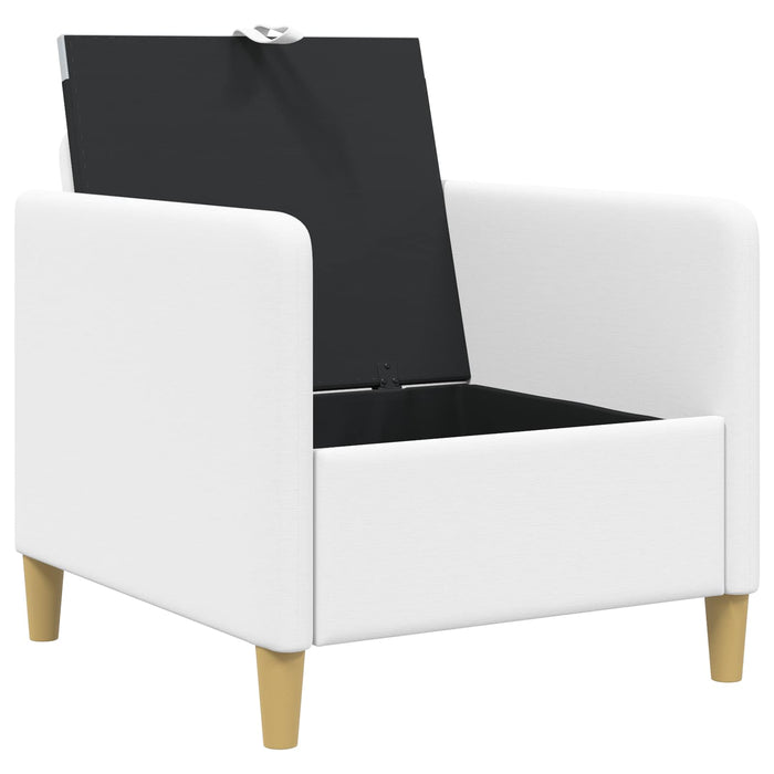 Sofa cu Spațiu de Depozitare Alb 72 x 78 x 87 cm Poliester - WALTI WALTI