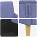 Sofa cu Spațiu de Depozitare Albastru Jeans 72 x 78 x 87 cm - WALTI WALTI
