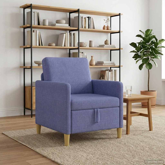 Sofa cu Spațiu de Depozitare Albastru Jeans 72 x 78 x 87 cm - WALTI WALTI