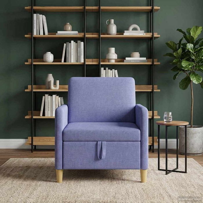 Sofa cu Spațiu de Depozitare Albastru Jeans 72 x 78 x 87 cm - WALTI WALTI