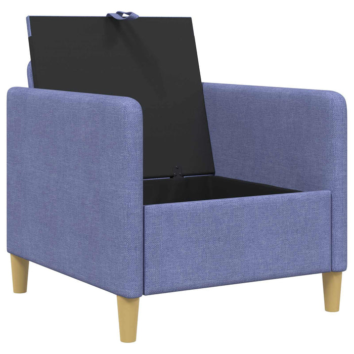 Sofa cu Spațiu de Depozitare Albastru Jeans 72 x 78 x 87 cm - WALTI WALTI
