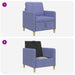 Sofa cu Spațiu de Depozitare Albastru Jeans 72 x 78 x 87 cm - WALTI WALTI
