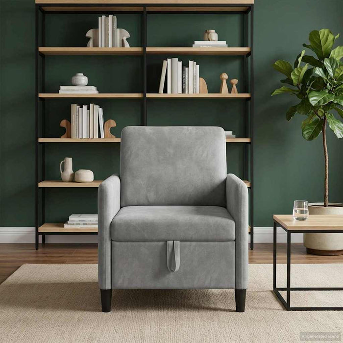 Sofa cu Spațiu de Depozitare Gri deschis 72 x 78 x 87 cm - WALTI WALTI