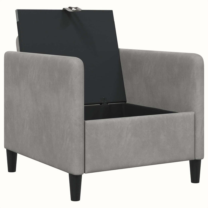 Sofa cu Spațiu de Depozitare Gri deschis 72 x 78 x 87 cm - WALTI WALTI