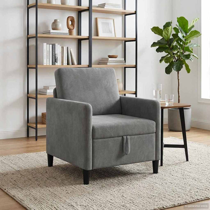 Sofa cu Spațiu de Depozitare Gri închis 72 x 78 x 87 cm - WALTI WALTI