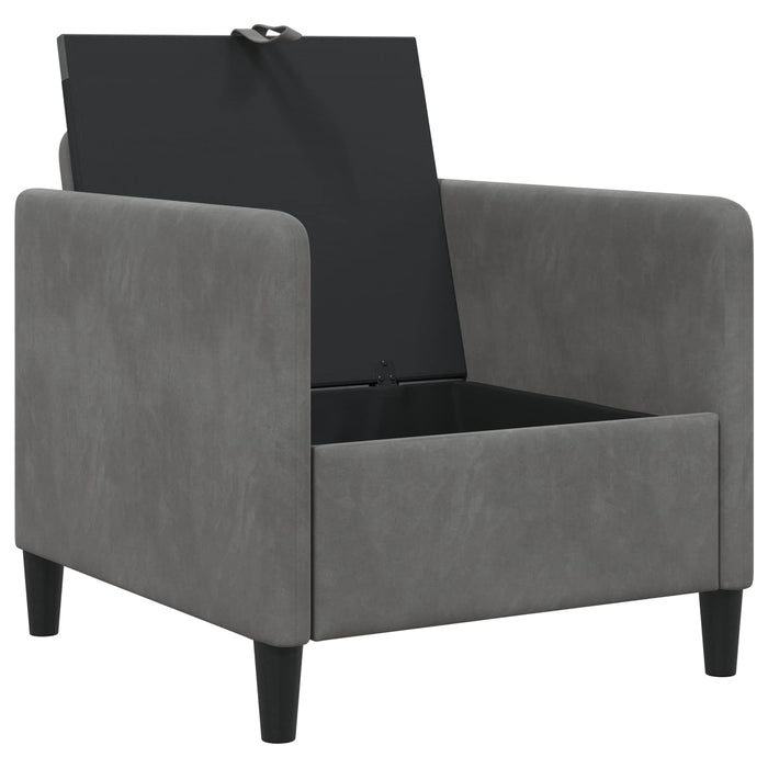 Sofa cu Spațiu de Depozitare Gri închis 72 x 78 x 87 cm - WALTI WALTI