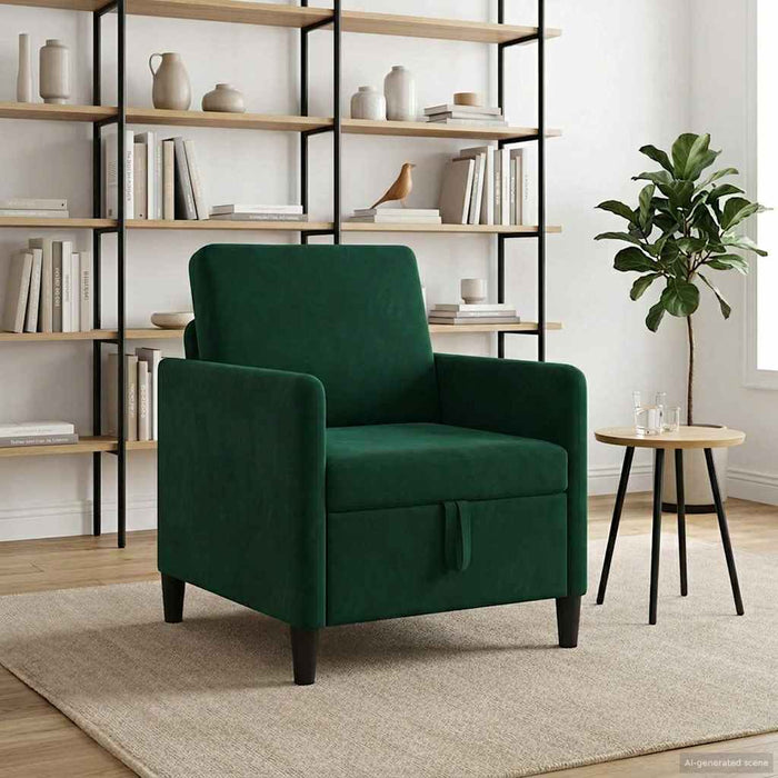 Sofa cu Spațiu de Depozitare Verde închis 72 x 78 x 87 cm - WALTI WALTI