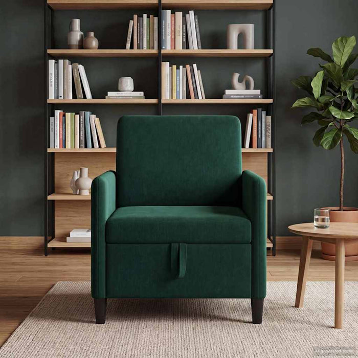 Sofa cu Spațiu de Depozitare Verde închis 72 x 78 x 87 cm - WALTI WALTI