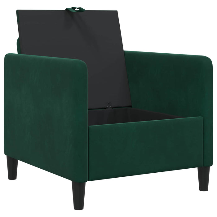 Sofa cu Spațiu de Depozitare Verde închis 72 x 78 x 87 cm - WALTI WALTI