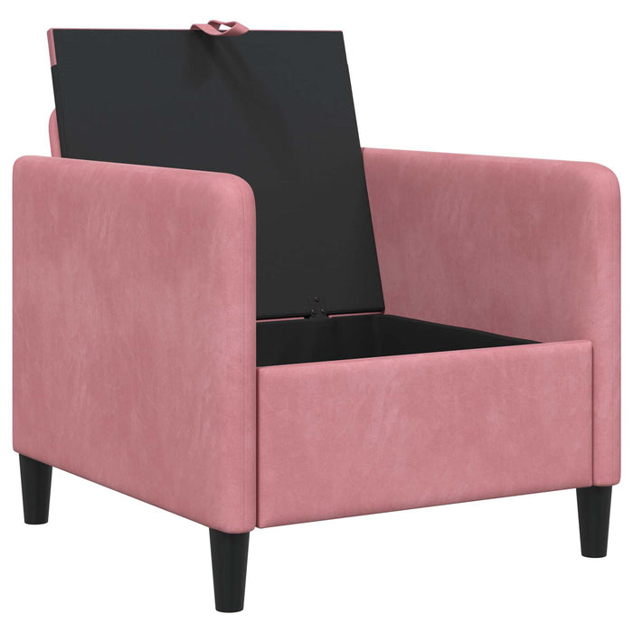 Sofa cu Spațiu de Depozitare Roz 72 x 78 x 87 cm Poliester - WALTI WALTI