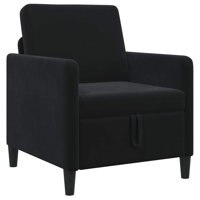 Sofa cu Spațiu de Depozitare Negru 72 x 78 x 87 cm Poliester - WALTI WALTI