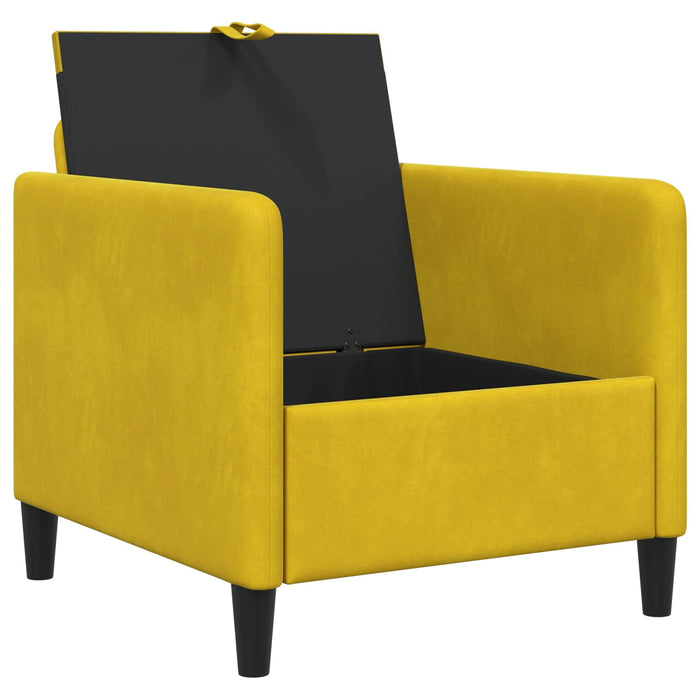 Sofa cu Spațiu de Depozitare Galben 72 x 78 x 87 cm Poliester - WALTI WALTI