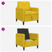 Sofa cu Spațiu de Depozitare Galben 72 x 78 x 87 cm Poliester - WALTI WALTI