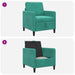 Sofa cu Spațiu de Depozitare Turcoaz 72 x 78 x 87 cm Poliester - WALTI WALTI