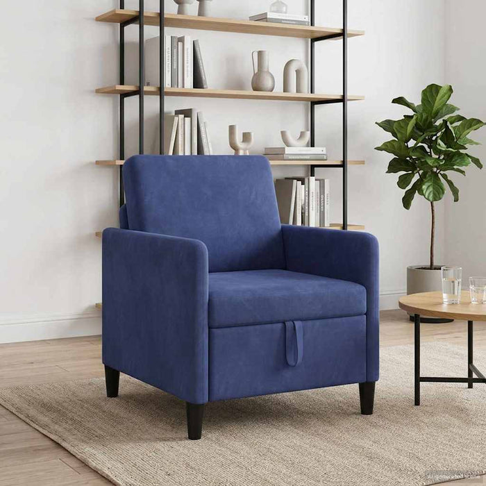 Sofa cu Spațiu de Depozitare Albastru Poliție 72 x 78 x 87 cm - WALTI WALTI