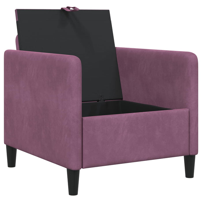 Sofa cu Spațiu de Depozitare Violet 72 x 78 x 87 cm Poliester - WALTI WALTI
