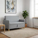 Sofa cu Spațiu de Depozitare Gri deschis 122 x 78 x 87 cm - WALTI WALTI