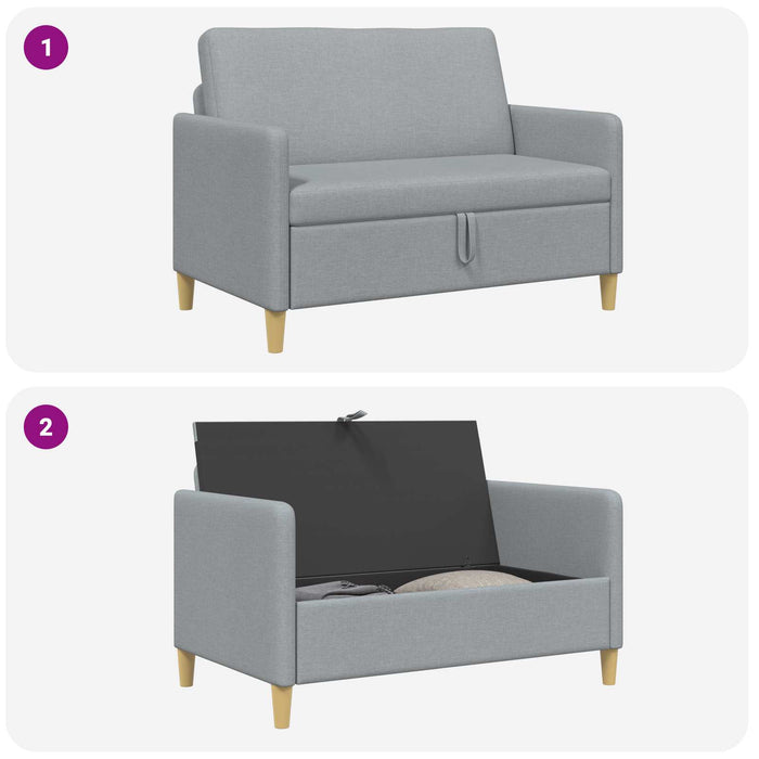 Sofa cu Spațiu de Depozitare Gri deschis 122 x 78 x 87 cm - WALTI WALTI