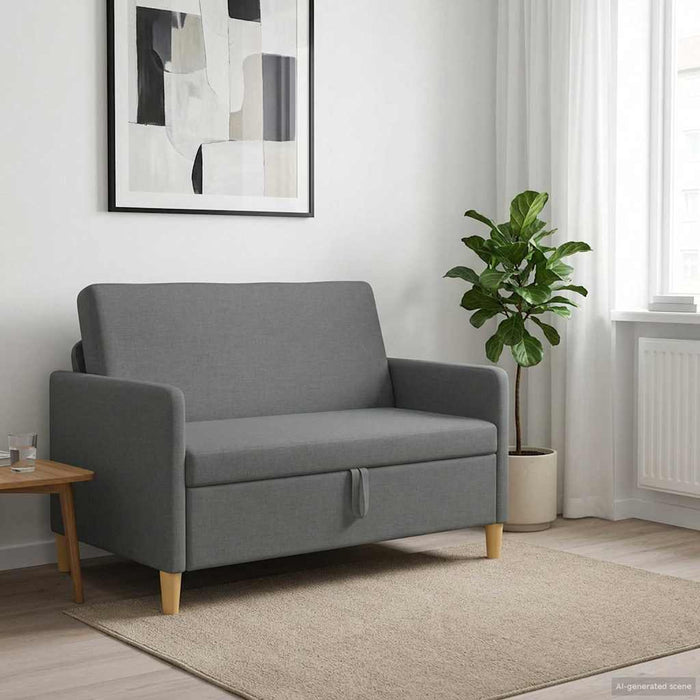 Sofa cu Spațiu de Depozitare Gri închis 122 x 78 x 87 cm - WALTI WALTI