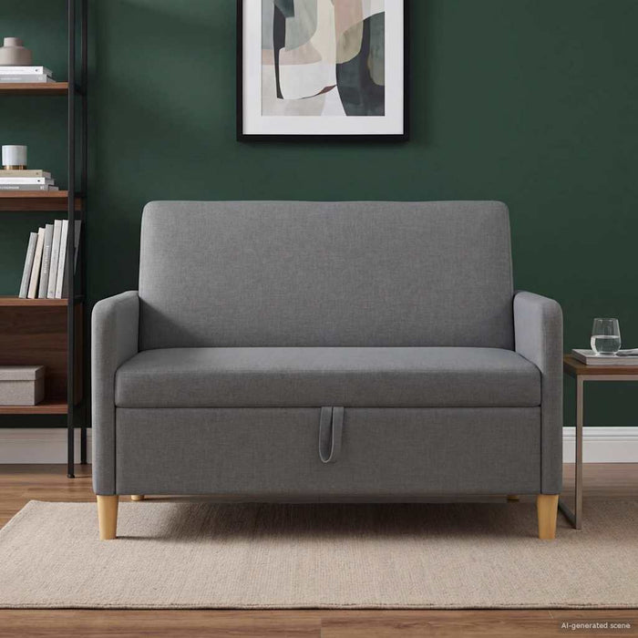 Sofa cu Spațiu de Depozitare Gri închis 122 x 78 x 87 cm - WALTI WALTI